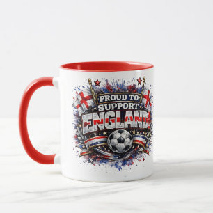 STOLZ, ENGLAND 2026 ZU UNTERSTÜTZEN Fußball-Fan Tasse