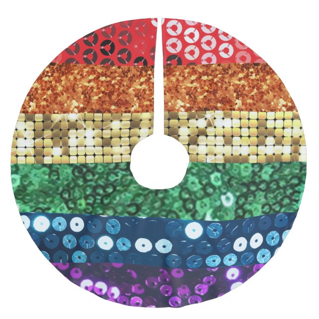 Stolz-Fahne-Weihnachtsbaumrock Polyester Weihnachtsbaumdecke (Vorderseite)