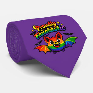 🦇🌈 Stolz Fangtastische Fledermaus Krawatte