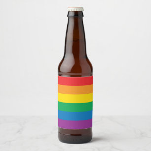 Stolz   Farbige Regenbogenkonstruktion Bierflaschenetikett