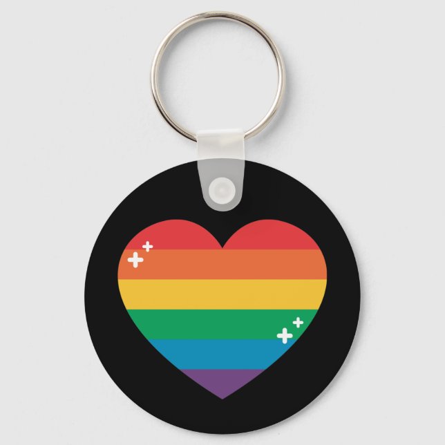 Stolz | Farbige Regenbogenkonstruktion Schlüsselanhänger (Vorderseite)