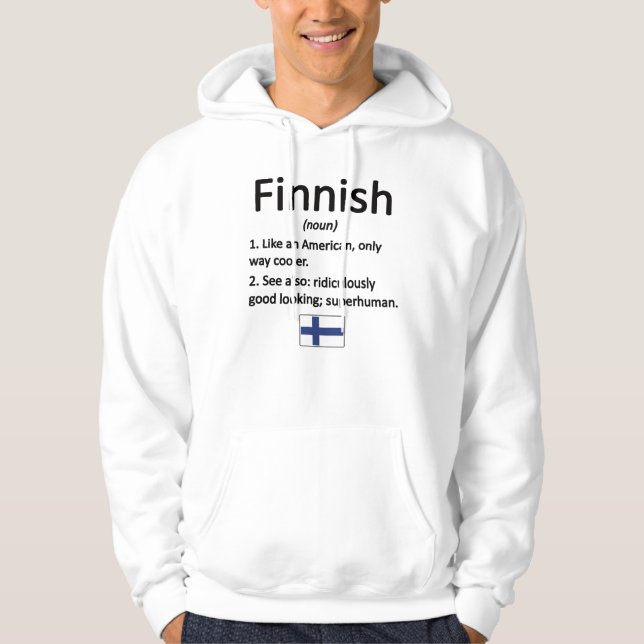 Stolz Finnlands Flagge Finnisches Kulturerbe Hoodie (Vorderseite)