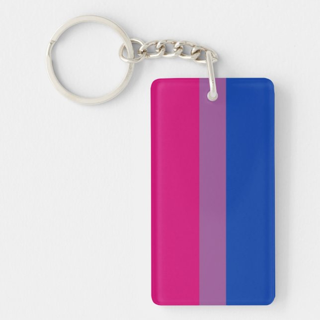 Stolz-Flaggenfeminist des Bi widerstehen Schlüsselanhänger (Vorderseite)