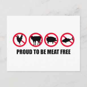 Stolz: fleischfrei postkarte