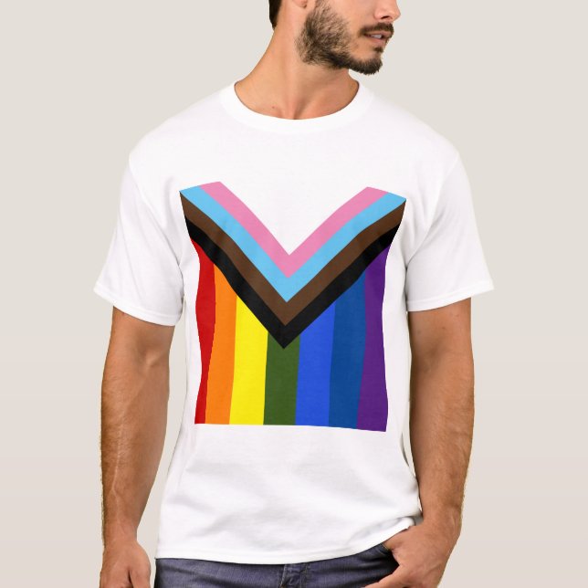 Stolz-Fortschritts-Flagge T-Shirt (Vorderseite)