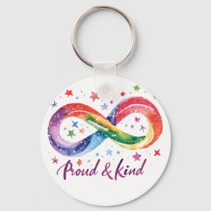 Stolz & Freundliches Regenbogen-Unendlichkeit-Desi Schlüsselanhänger