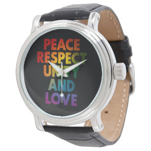 Stolz Frieden Respekt Einheit Und Liebe Armbanduhr