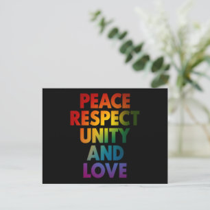 Stolz Frieden Respekt Einheit Und Liebe  Postkarte