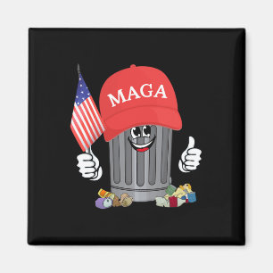 Stolz Garbage Trump Unterstützer Müll kann Cartoon Magnet