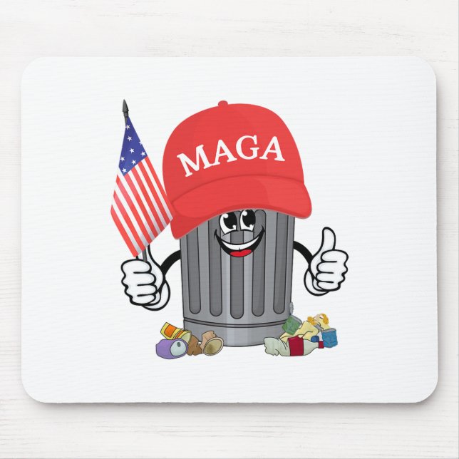 Stolz Garbage Trump Unterstützer Müll kann Cartoon Mousepad (Vorne)