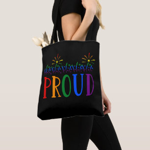 STOLZ Gay Pride LGBT Feuerwerk Schwarz Tasche
