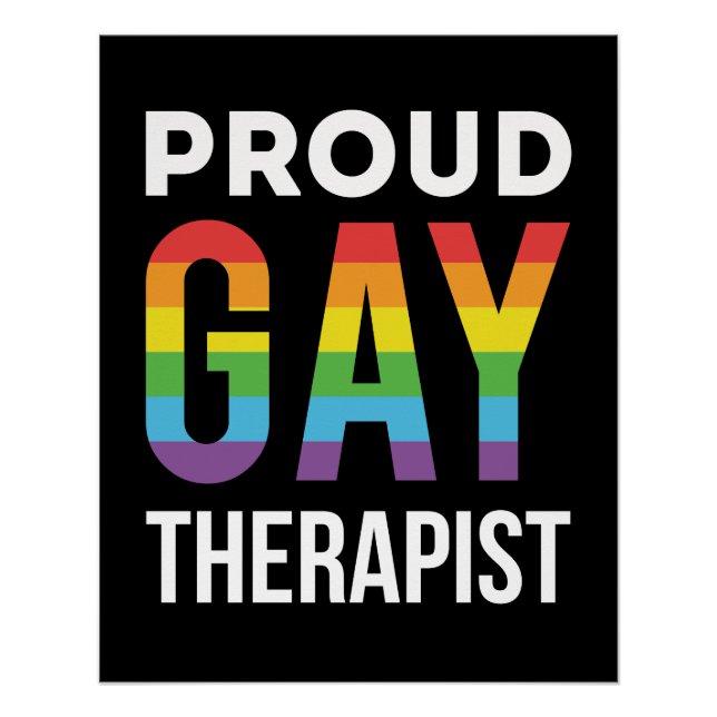 Stolz Gay Therapeut LGBTQ Stolz Poster (Vorderseite)