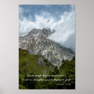 Stolz geht vor Zerstörungssprichwörtern Zitat Poster