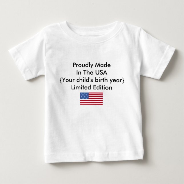 Stolz gemacht in der begrenzten Ausgabe USA Baby T-shirt (Vorderseite)