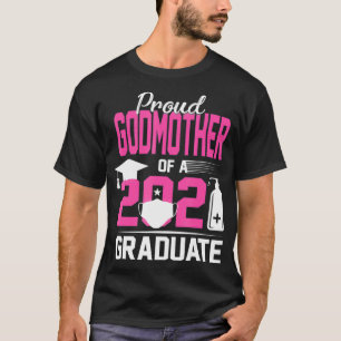 Stolz Godmutter eines Absolventen 2021 mit Gesicht T-Shirt