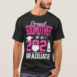 Stolz Godmutter eines Absolventen 2021 mit Gesicht T-Shirt
