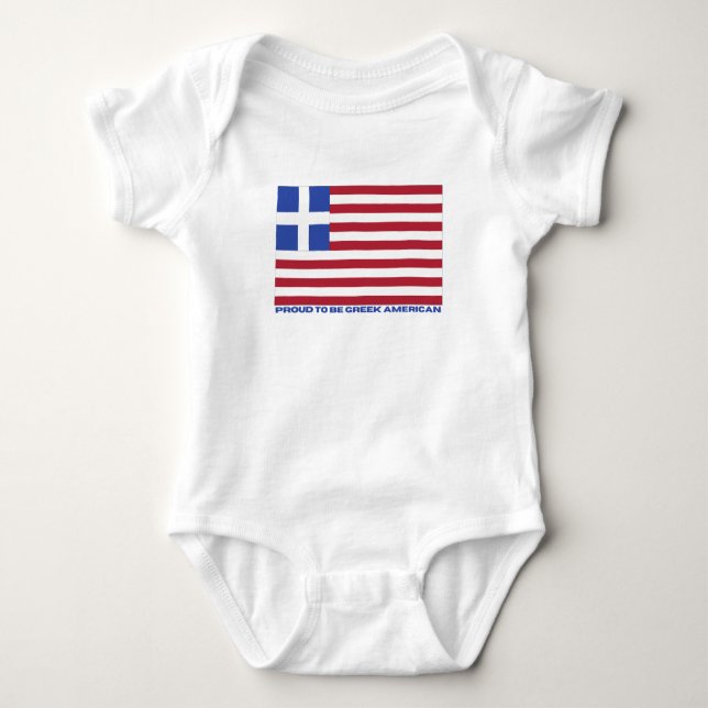 STOLZ, GRIECHISCHER AMERIKANER ZU SEIN! BABY STRAMPLER (Vorderseite)