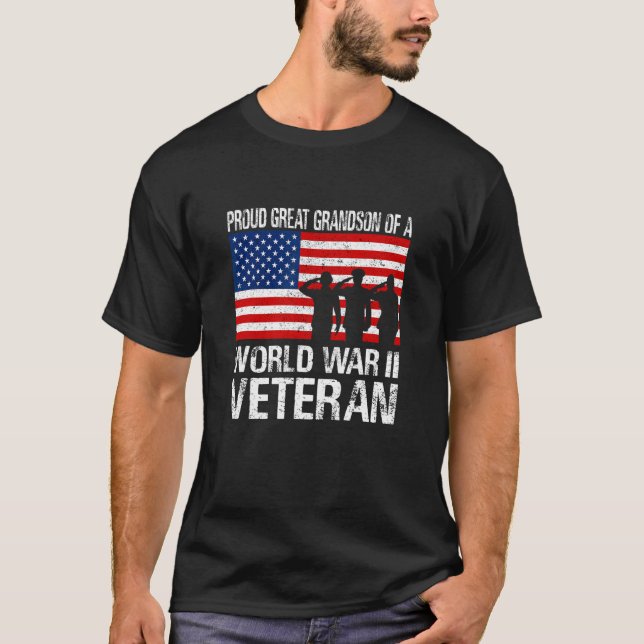 Stolz Großvater eines Veteranen der zweiten Weltwo T-Shirt (Vorderseite)
