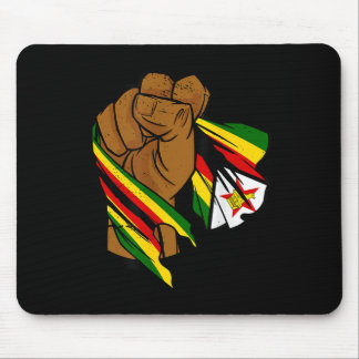 Stolz-Handfist-Flagge Simbabwes Mousepad