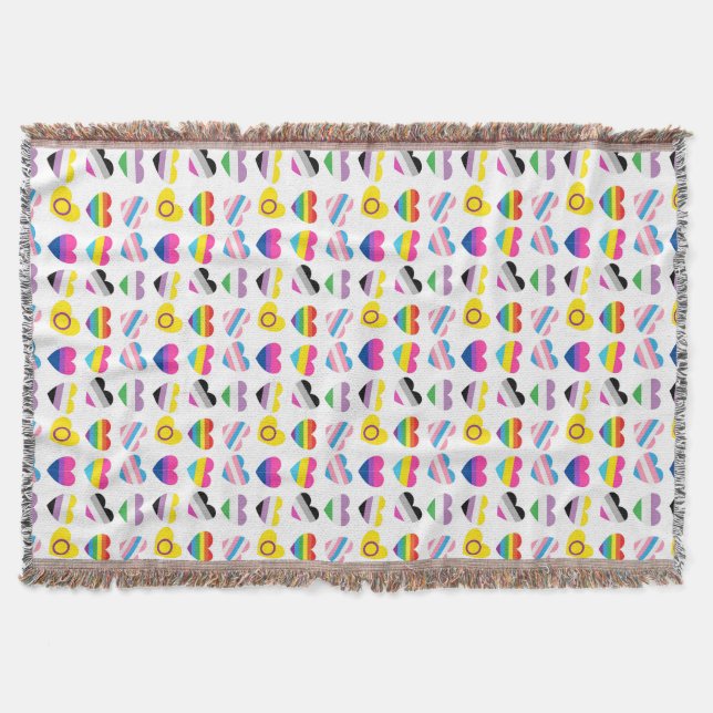 Stolz Hearts Throw Decke (Vorderseite)