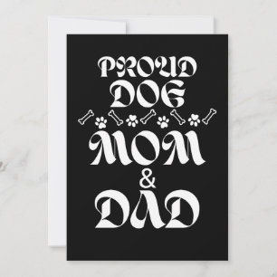 STOLZ HUNDE MAMA & VATER HUNDE LOVERS PETS LOVERS EINLADUNG
