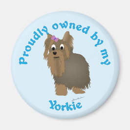 Stolz im Besitz einer Yorkie Magnet