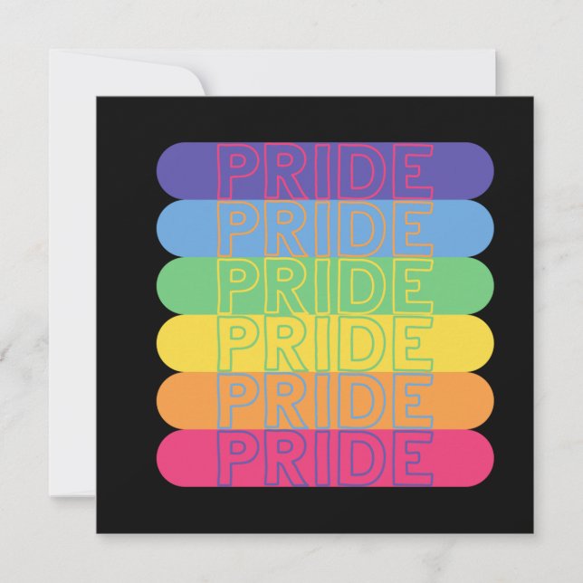 Stolz in Regenbogenfarben Karte (Vorderseite)