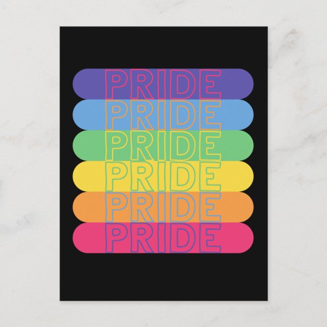 Stolz in Regenbogenfarben Postkarte (Vorderseite)