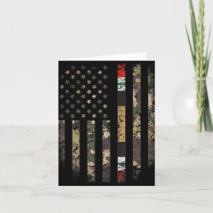 Stolz Irakkrieg Veteran Camouflage US Flag Ribbon  Karte