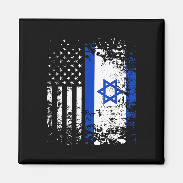 Stolz israelische Flagge Patriotischer Stolz Ameri Magnet (Vorne)