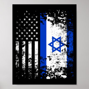 Stolz israelische Flagge Patriotischer Stolz Ameri Poster