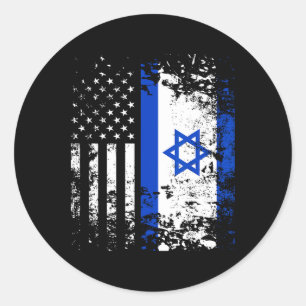 Stolz israelische Flagge Patriotischer Stolz Ameri Runder Aufkleber