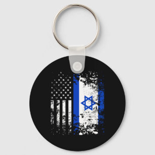 Stolz israelische Flagge Patriotischer Stolz Ameri Schlüsselanhänger