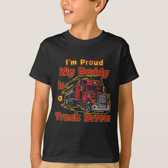 Stolz ist mein Vati ein LKW-Fahrer T-Shirt (Vorderseite)