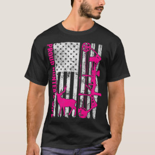 Stolz Jägers Ehefrau Amerikanischer Fahne Jäger Hi T-Shirt
