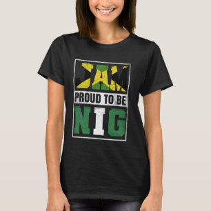 Stolz Jamaikaner Nigerianer Mix Jamaika und Nigeri T-Shirt