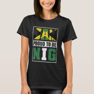 Stolz Jamaikaner Nigerianer Mix Jamaika und Nigeri T-Shirt