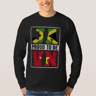 Stolz Jamaikanisch-Vietnamesisch-Mix Jamaika und V T-Shirt