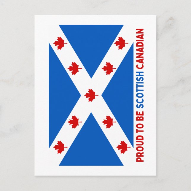 STOLZ, KANADIAN SCOTTISH ZU SEIN! POSTKARTE (Vorderseite)