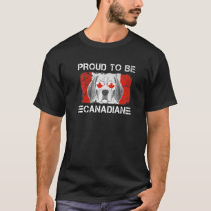 Stolz, Kanadier zu sein Flagge Hunde Liebhaber Kan T-Shirt