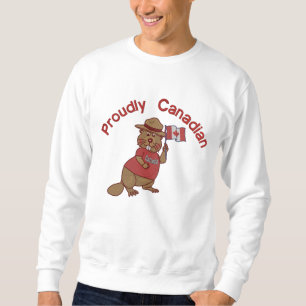 Stolz kanadischer Biber Besticktes Sweatshirt
