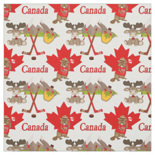 Stolz kanadischer Biber und Moose Fabric Stoff