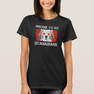 Stolz, kanadischer Flaggendog Lover Canada Roots P T-Shirt