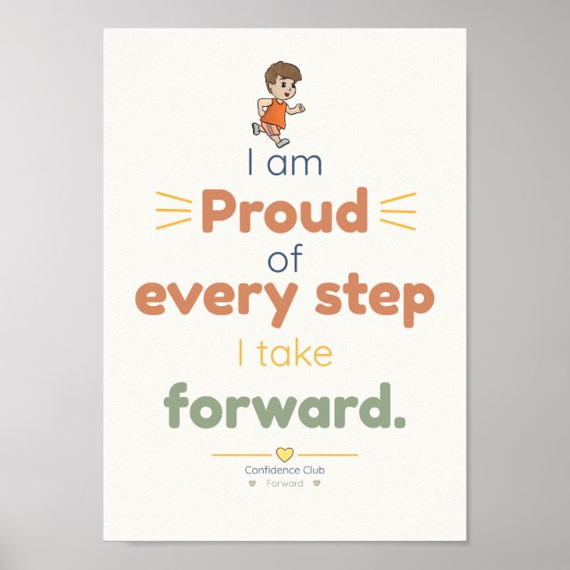 Stolz | Kinder-Affirmationsposter Poster (Vorne)