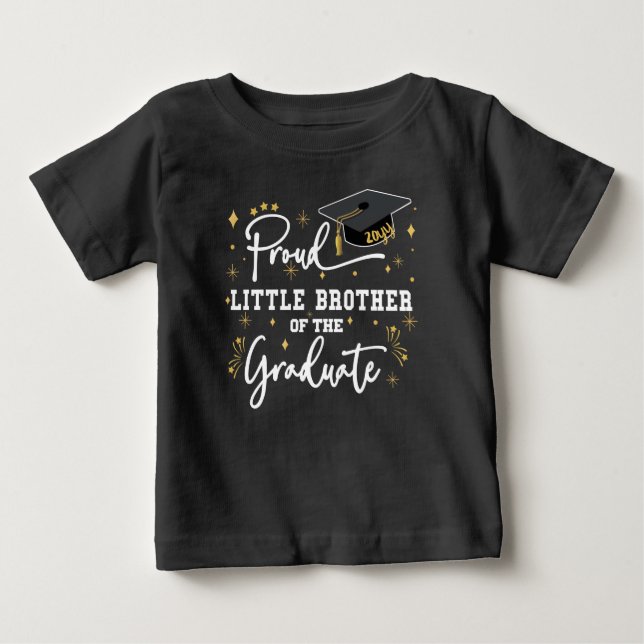 Stolz kleiner Bruder des Absolvent | Schwarz Baby T-shirt (Vorderseite)