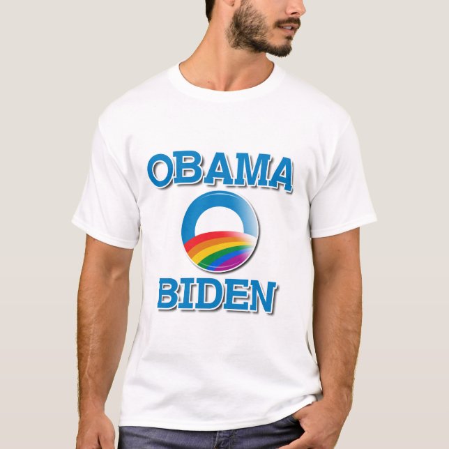 Stolz-Knopf Obama Biden T-Shirt (Vorderseite)