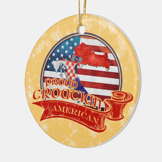Stolz Kroatisch American Christmas Ornament (Links)