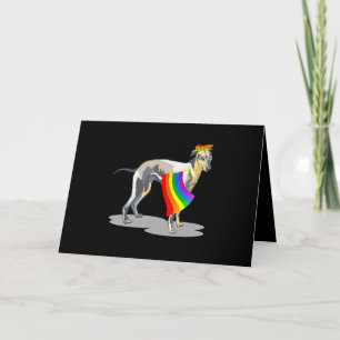 Stolz Lgbt-Flagge Schwul Sei Lesbische Whippet Lie Karte