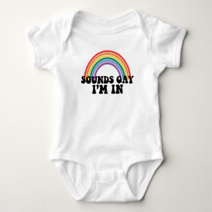 Stolz LGBT klingt schwul ich bin in schwul Regenbo Baby Strampler