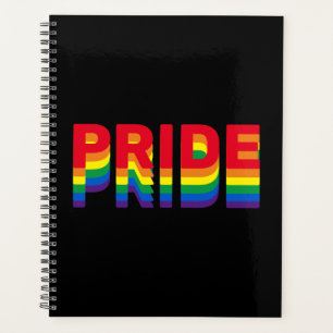 Stolz lgbt lgbtq que Gay Regenbogen schwarz Planer